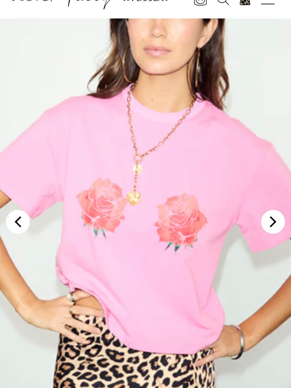 Never Fully Dressed Pink Rose Graphic Crop Tee